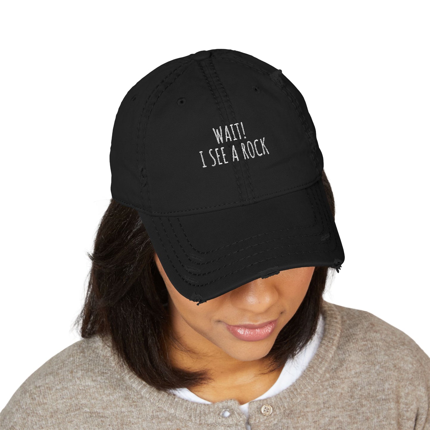 Wait! - Distressed Hat