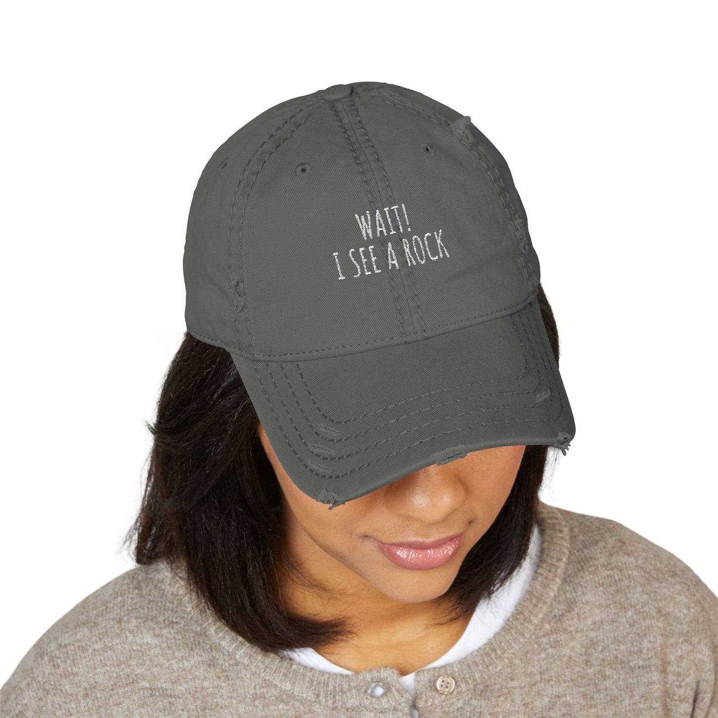 Wait! - Distressed Hat